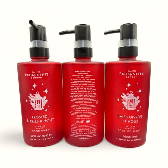 NEW Pecksniffs, Frosted Berries & Holly Frost Glass Bottle Hand Wash, 16.9 fl oz - Picture 4 of 4